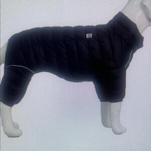 Lovelonglong Dog Coat Black 4 legs covered waterproof Quilted Dog Coat,SIZE XXL